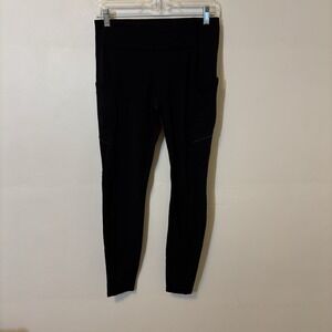 Lululemon Speed Up Mid Rise Black Leggings 28" Length Size 8 Pockets
